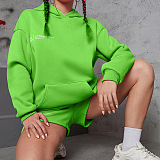 SUPER WHOLESALE | Hoodie Top & Shorts Set in Green