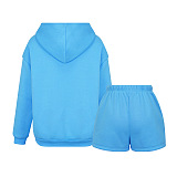SUPER WHOLESALE | Hoodie Top & Shorts Set in Blue
