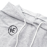SUPER WHOLESALE | Hoodie Top & Shorts Set in Grey