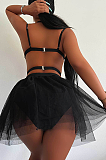 SUPER WHOLESALE | Chiffon See-through Skirt Set( with Tied-bow)