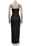 SUPER WHOLESALE | Side Split Maxi Dress in Black
