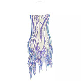 SUPER WHOLESALE | Feather,Sequins, Badeau Dress