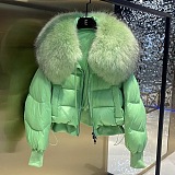 SUPER WHOLESALE | Very Thick Puffy Jacket with Feather Neck