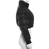 SUPER WHOLESALE | High Neck Puffy Jacket Top