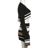 SUPER WHOLESALE | Knitted Crop V Neck Top and Zebra Skirt