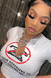 SUPER WHOLESALE | Plunging Neck Printed T-shirt