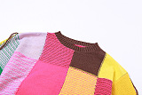 SUPER WHOLESALE | Knitted Color-block Patchwork Sweater