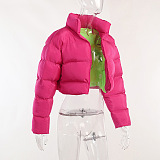 SUPER WHOLESALE | Puffy Zipper Up Down Jacket in 2 tones