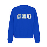 SUPER WHOLESALE | CEO Printed Sweater in Solid