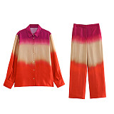SUPER WHOLESALE | Tied-dye Gradiant Shirt Top & Straight DownPants