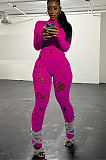 SUPER WHOLESALE | Knitted Hollow-out Long Sleeve Jumpsuit