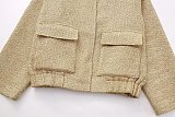 SUPER WHOLESALE | Sequins Front Pockets Coat
