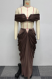 SUPER WHOLESALE | Bandeau Top & Ruffles Skirt Set