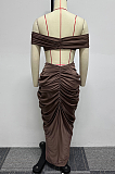 SUPER WHOLESALE | Bandeau Top & Ruffles Skirt Set