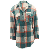 SUPER WHOLESALE | Plaid Thick Front Pocket Shirt Top