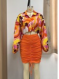 SUPER WHOLESALE | Floral Printed Bodycon Skirt Set