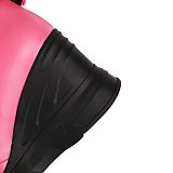 SUPER WHOLESALE | Pu Material Zip Up Platform Boots