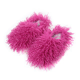 SUPER WHOLESALE | Furry Lower Top Teddy Slides in Rose Red