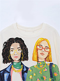 SUPER WHOLESALE | Ladies Printed Oversize Sweater