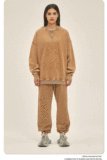 ARTIE | 100% Cotton Aged Unisex Jogging Suit in Brown (model wear size M)