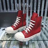 SUPER WHOLESALE | High Top Lace Up Sneaker in Red
