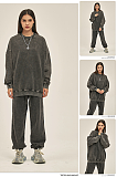 ARTIE | 100% Cotton Aged Unisex Jogging Suit in Dark Gray (model wear size M)