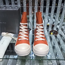 SUPER WHOLESALE | High Top Lace Up Sneaker in Orange
