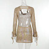 SUPER WHOLESALE | Plunging Neck See-through Dress