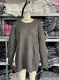 SUPER WHOLESALE | Oversize Distress Sweater in Dark Gray