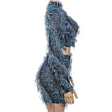 SUPER WHOLESALE | Handmade Knitted Tassel Texture Skirt Set