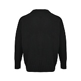 Wool Oversize Cardigan in Black