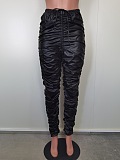 SUPER WHOLESALE | Mate Material Ruffle Drawstring Pants in Black