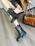 SUPER WHOLESALE |Downtown Ankle Boot Black Embossed Calf Leather