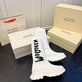 SUPER WHOLESALE | Logo Intarsia Chunky Sock Sneaker in White