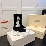 SUPER WHOLESALE | Logo Intarsia Chunky Sock Sneaker in Black & White