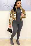 SUPER WHOLESALE | Shinning Fabric Turtle Neck Down Coat in Gold