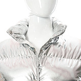 SUPER WHOLESALE | Vest Down Coat Drawstring in Silver