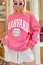 SUPER WHOLESALE | Words Printed Sweater in Pink