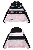 SUPER WHOLESALE | Race Jacket Top(Size runs large) in Pink