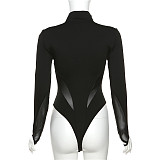 SUPER WHOLESALE | Patchwork See-through Bodysuit