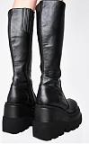 SUPER WHOLESALE | Knee High Platform Boots in Black