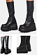 SUPER WHOLESALE | Knee High Platform Boots in Black