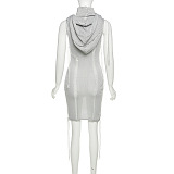 SUPER WHOLESALE | Knitted Distressed Hoodie Dress