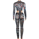 SUPER WHOLESALE | Magical Pattern Digital Printing Two-Piece Set