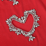 SUPER WHOLESALE | Pit Material Heart Cut-out Set in Red