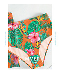 SUPER WHOLESALE | Flowers & Leaves Printed Swimwear in 3 Pieces