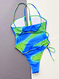 SUPER WHOLESALE | Tie-dye Cirss-cross Swimewear Onepiece