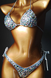 SUPER WHOLESALE | Bling Bling Rhinestone Beaded Halter Bikini