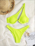 SUPER WHOLESALE | Pit Material Pactchwork Not Symmetrical Cropping Swimwear