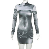 SUPER WHOLESALE | Digital Printed Fitting Dress